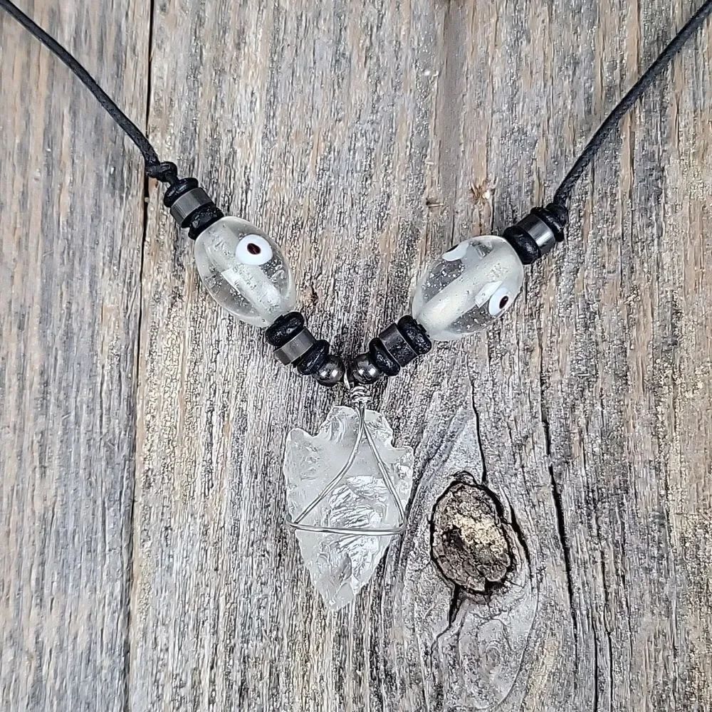 Crystal arrowhead necklace Length 20"